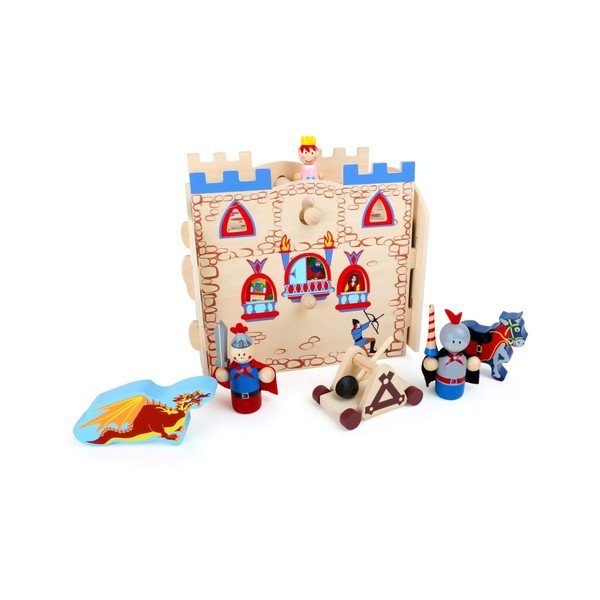 Dřevěný domeček na hraní s figurkami Legler Knights-image-2