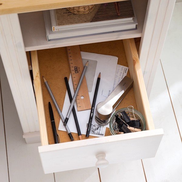 Scrivania con piano in legno di pino 50x140 cm Anita - Støraa-image-1