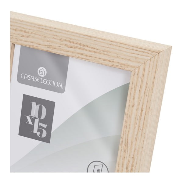 Cornice di colore naturale verticale con sostegno/da appendere 12,5x17,5 cm Sencillo – Casa Selección-image-4