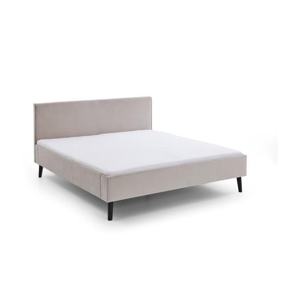 Letto matrimoniale imbottito beige 180x200 cm Leira - Meise Möbel