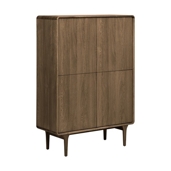 Armadietto marrone scuro con effetto rovere 100x140x40 cm Darwin – House Nordic
