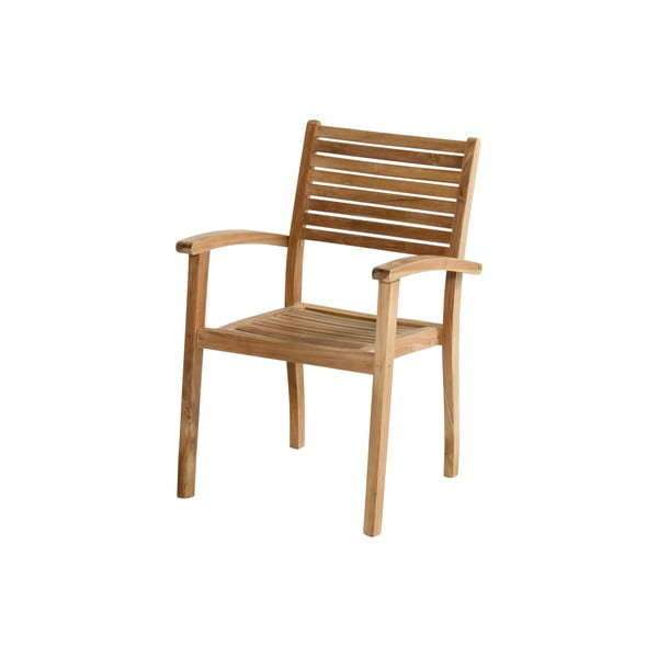 Sedia da esterno di colore naturale in legno massiccio Sunderland – Hartman