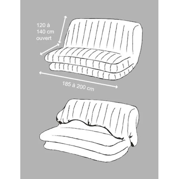 Copridivano elasticizzato grigio chiaro a 3 posti Essentiel - douceur d'intérieur-image-2