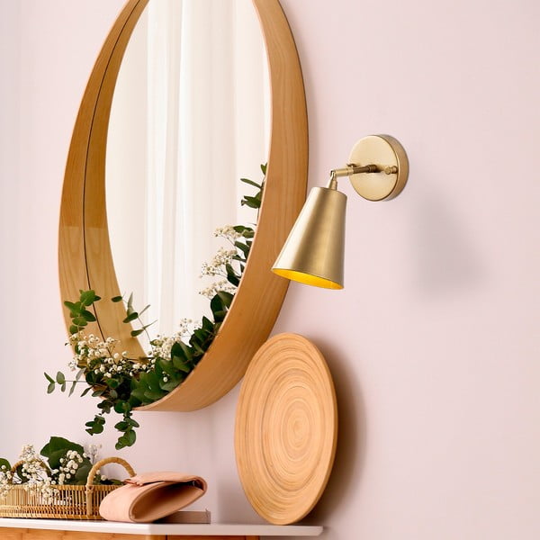 Lampada da parete dorata ø 10 cm Evander – Opviq lights-image-1