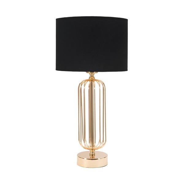Lampada da tavolo in nero e oro Glam , altezza 51 cm Towy - Mauro Ferretti