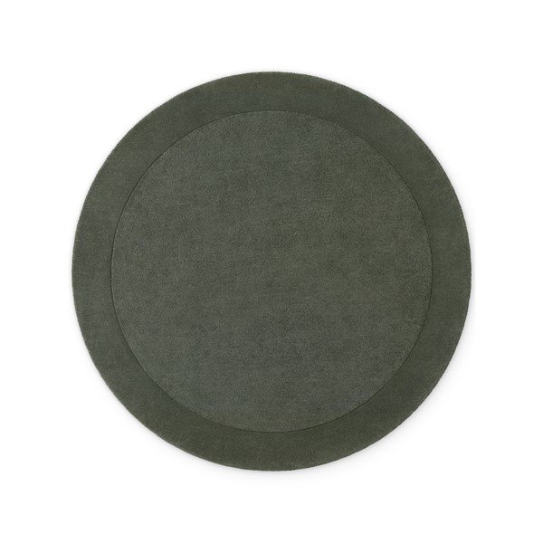 Tappeto rotondo verde scuro in misto lana tessuto a mano ø 150 cm Kivi – Villeroy&Boch