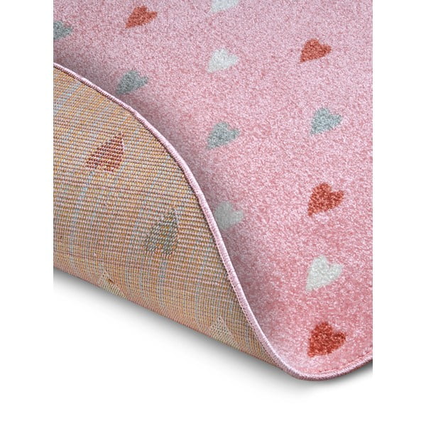Tappeto rosa per bambini ø 100 cm Little Hearts - Hanse Home-image-3