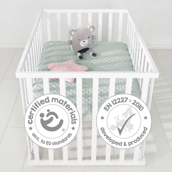 Lettino bianco con ruote 100x75 cm Style – Roba-image-4