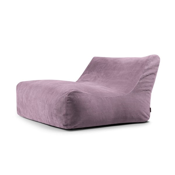 Puof a sacco viola con rivestimento in velluto a coste Sofa Lounge – SLOWDOWN