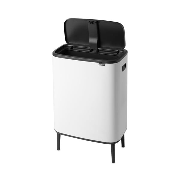 Bidone per rifiuti in acciaio bianco touch 60 l Bo Touch Bin Hi - Brabantia