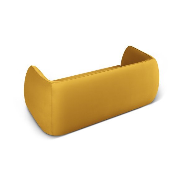 Divano in velluto giallo 190 cm Lando - Micadoni Home-image-3