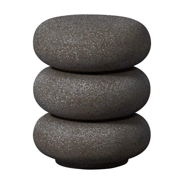 Tavolino da giardino rotondo con effetto pietra ø 40 cm Laurel – WOOOD