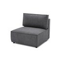 Modulo divano in velluto a coste grigio scuro, pezzo centrale Nihad modular - Bobochic Paris