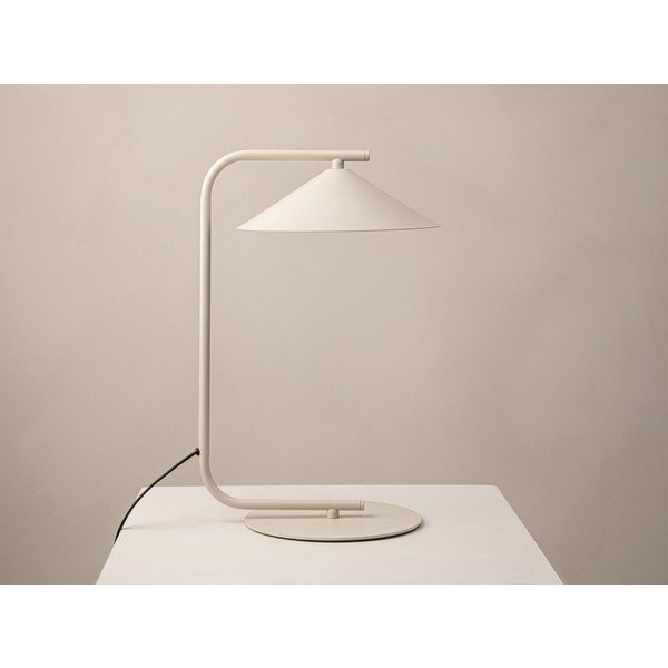 Lampada da tavolo color crema in metallo (altezza totale 42 cm) Nocte – Micadoni -image-2