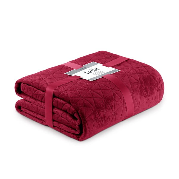 Copriletto rosso Rosso rubino, 260 x 240 cm Laila - AmeliaHome