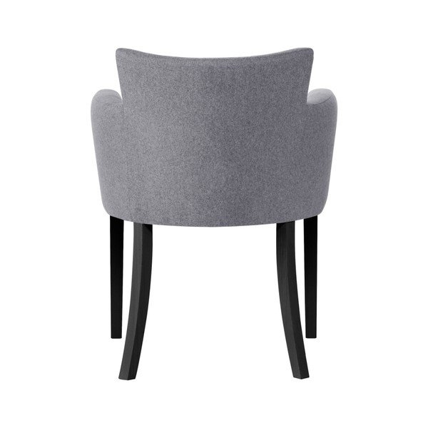 Sedia grigia con gambe in faggio nero Santal - Ted Lapidus Maison-image-4