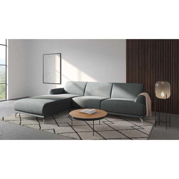 Divano angolare grigio chiaro, angolo sinistro Puzo - MESONICA-image-1