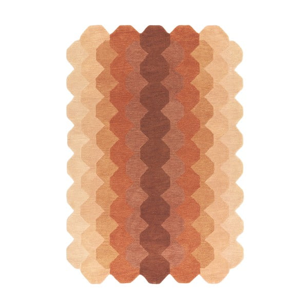 Tappeto in lana color mattone 200x290 cm Hive - Asiatic Carpets