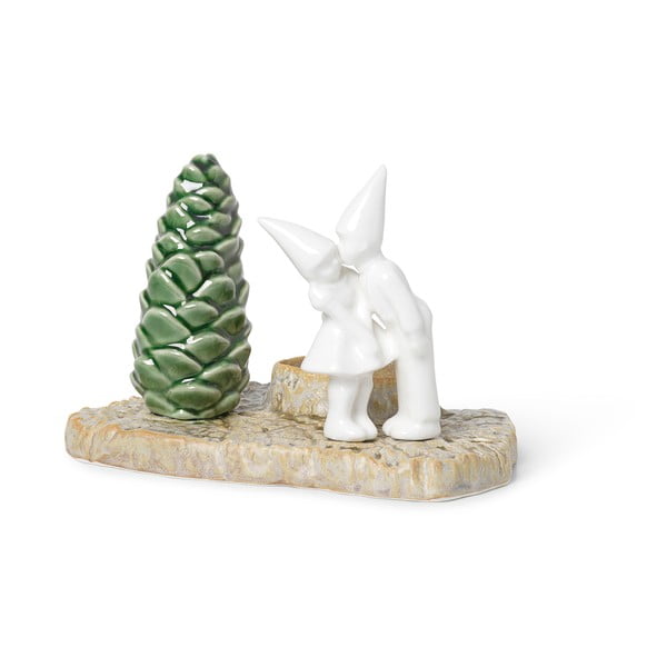 Portacandele natalizio in gres Bacio di Natale, lunghezza 17 cm Christmas Tales - Kähler Design-image-3