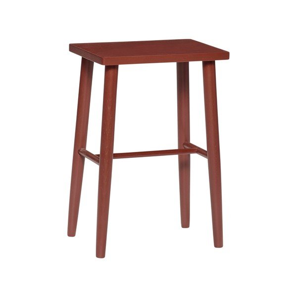 Červená barová stolička z dubového dřeva Hübsch Oak Bar stool, výška 52 cm