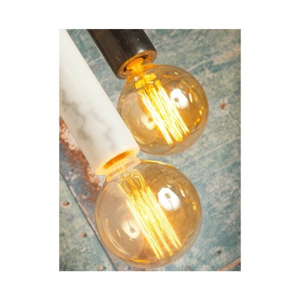 Lampada a sospensione bianca con dettaglio in marmo Athens - Citylights-image-1