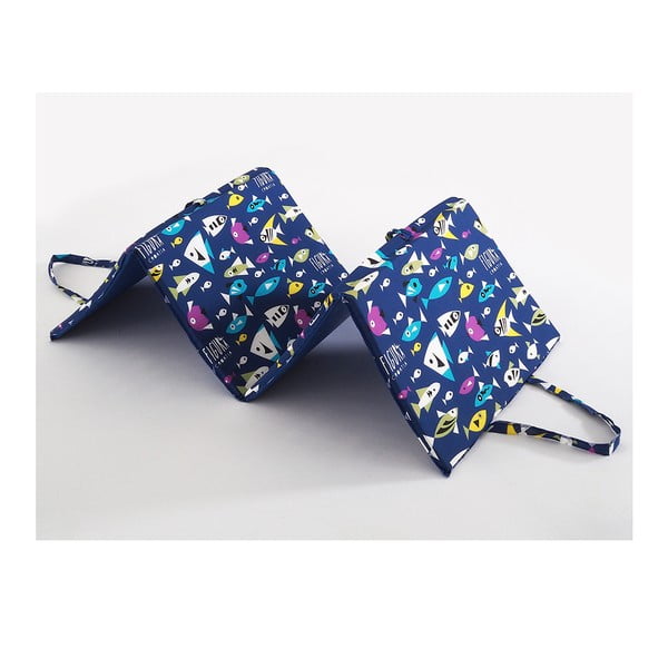 Cuscino per seduta da giardino blu per sedia a sdraio 49x137 cm   Fishes – B.E.S.-image-1