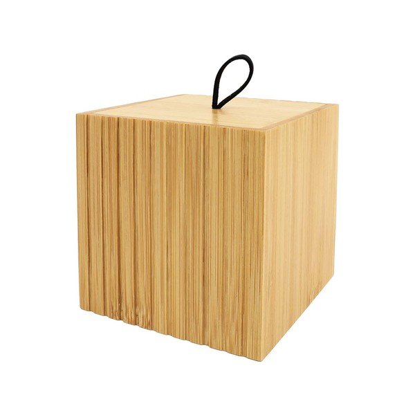 Organizer da bagno di colore naturale in bambù per dischetti di cotone Hanoi – douceur d'intérieur