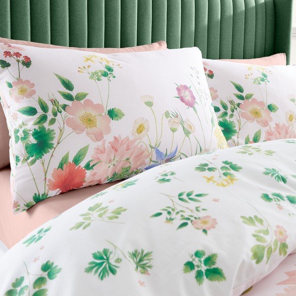 Biancheria da letto in cotone rosa per letto singolo 135x200 cm Cottage Meadow - RHS-image-3