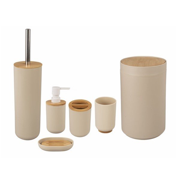 Set di accessori da bagno in plastica beige Decent - PT LIVING
