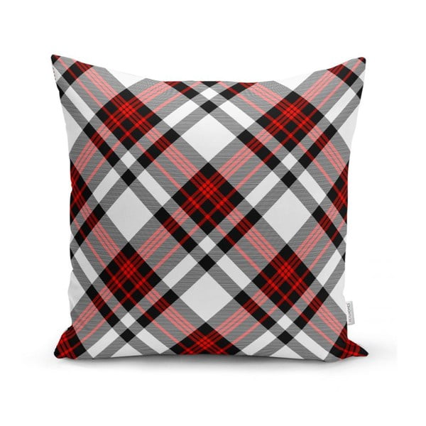 Federa decorativa rossa e grigia Flanella, 35 x 55 cm - Minimalist Cushion Covers