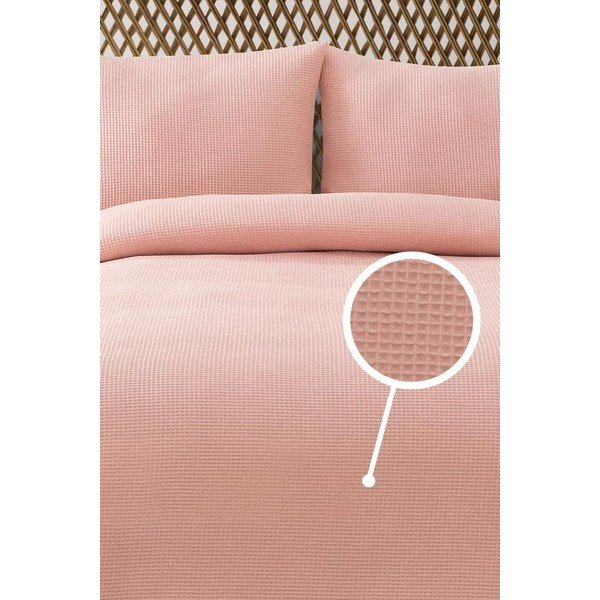 Copriletto rosa 200x220 cm Waffle - Mijolnir-image-1
