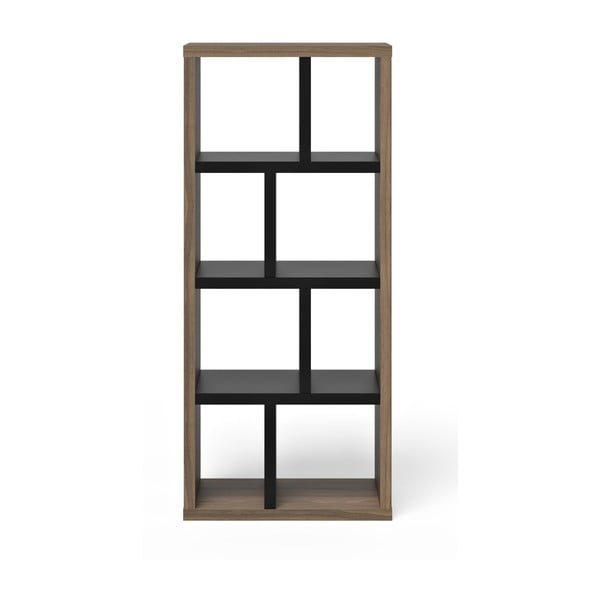 Libreria marrone-nera in noce 70x159 cm Berlin - TemaHome