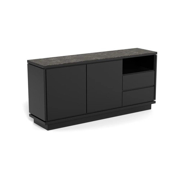 Credenza nera in MDF 160x75x40 cm Tribeca – Actona