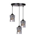 Apparecchio a sospensione nero con paralume in vetro Felis - Candellux Lighting