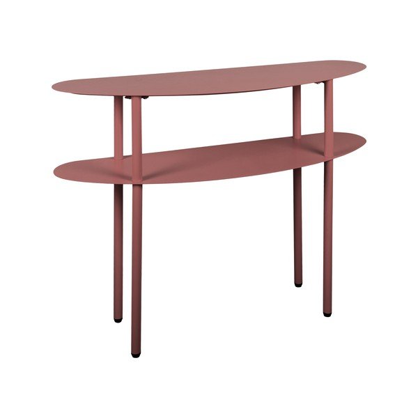 Tavolo consolle burgundy in metallo 28x90 cm Riqueza – Leitmotiv
