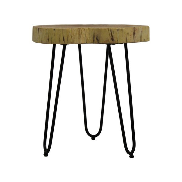Tavolino in legno di acacia Live Edge, 43 x 45 cm - HSM collection-image-1
