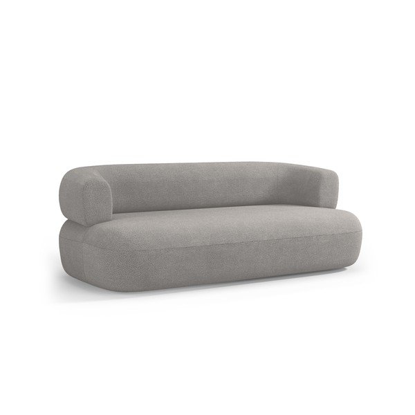 Divano grigio chiaro con rivestimento in bouclé 178 cm Jenny – Micadoni -image-1