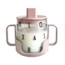 Tazza per bebè rosa Cresci con la tua tazza Grow with Your Cup - Design Letters
