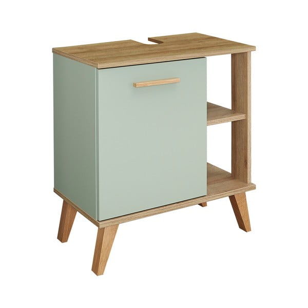 Mobile verde sotto il lavabo in rovere 60x65 cm Set 963 - Pelipal-image-2