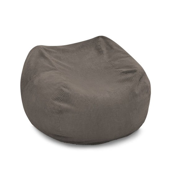 Puof a sacco grigio/marrone Voltaire – Bobochic Paris-image-3