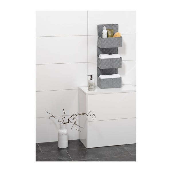 Organizzatore triplo grigio per il bagno Adria - Wenko-image-1