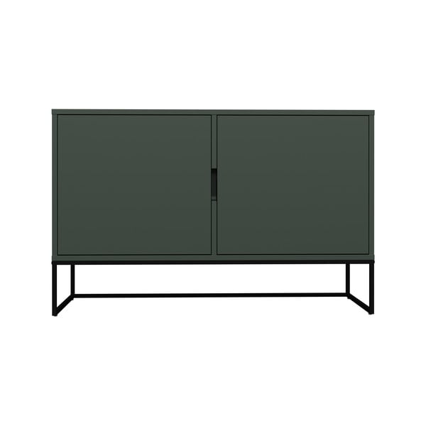 Credenza verde con gambe in metallo nero Lipp - Tenzo