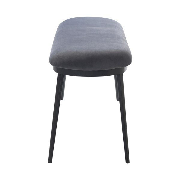 Panca grigia in velluto Gain - Unique Furniture-image-3