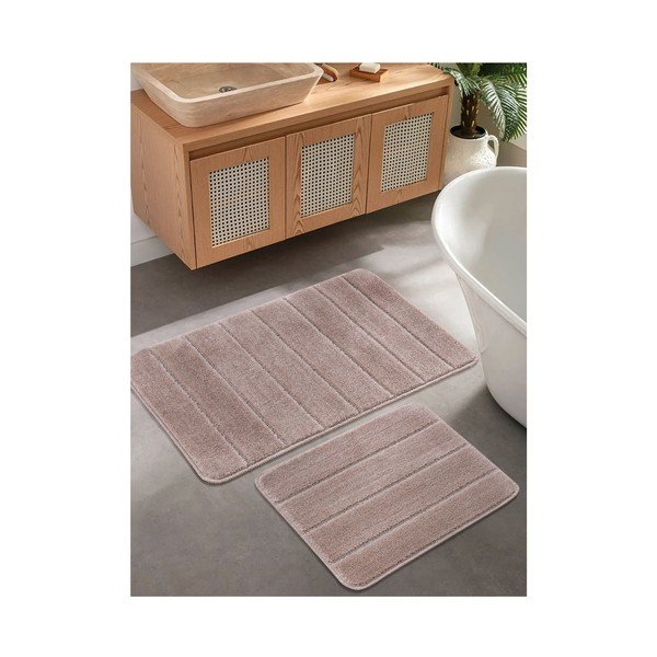 Set di tappetini per il bagno marroni 2 pz 50x80 cm Yeni Cizgli – Foutastic-image-1
