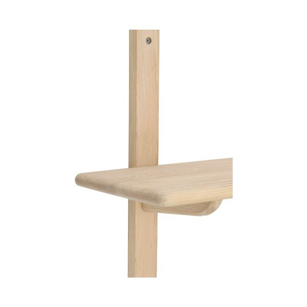 Mensola colore naturale chiaro in rovere massiccio con ripiani multipli 70 cm Albin – Ellos Home-image-3