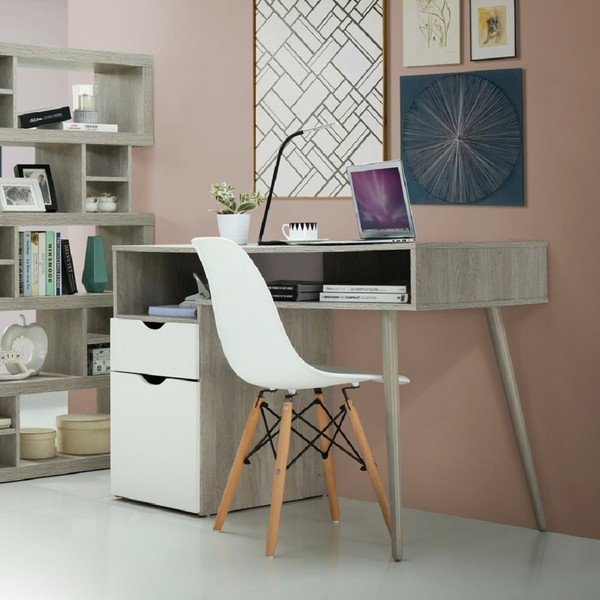 Tavolo da lavoro in rovere 55x120 cm Scandi - Støraa-image-1