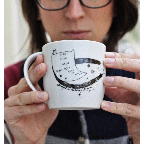 Tazza bianca in porcellana 260 ml Domov tu – Bonami-image-1