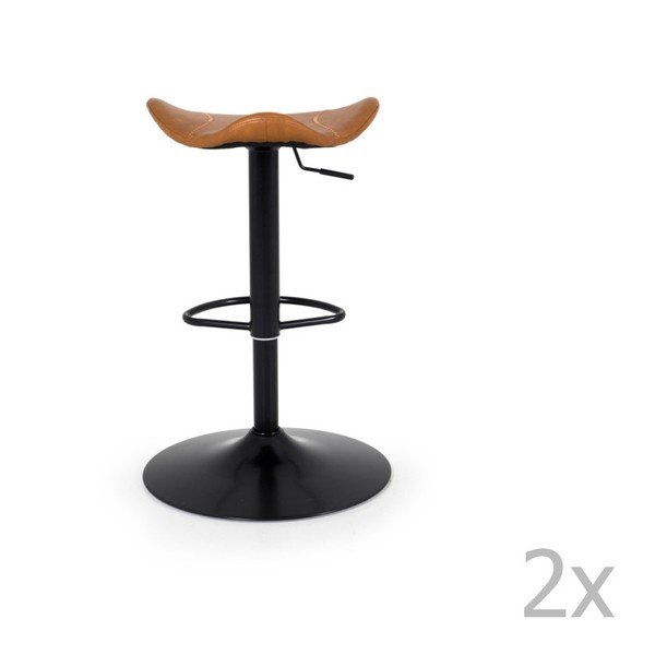 Set di 2 sedie da bar nere Zeb - Tenzo