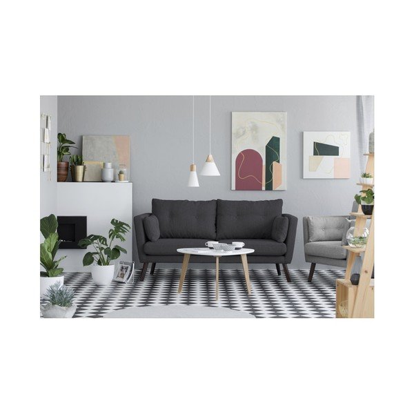 Divano a 3 posti grigio scuro Elena - Mazzini Sofas-image-2