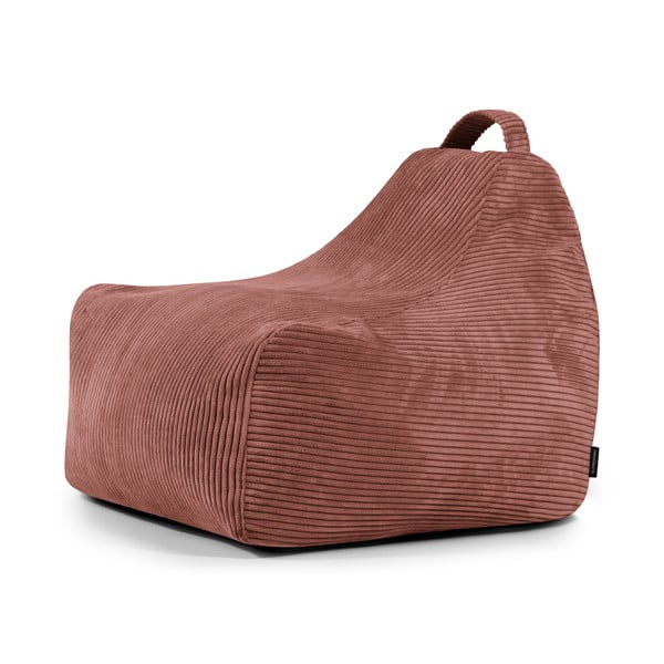 Pouf a sacco per bambini color mattone con rivestimento in velluto a coste Game Amuse – SLOWDOWN